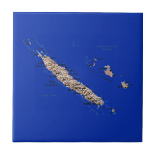 Cerâmica Novo Azulejo de Mapa da Caledónia