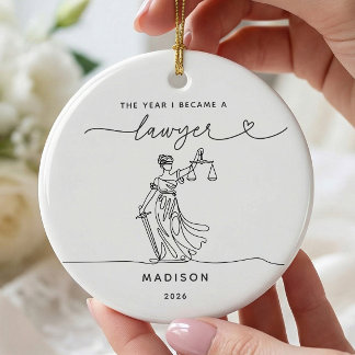 Cerâmica Novo Ornamento de Natal Personalizado para Advogad