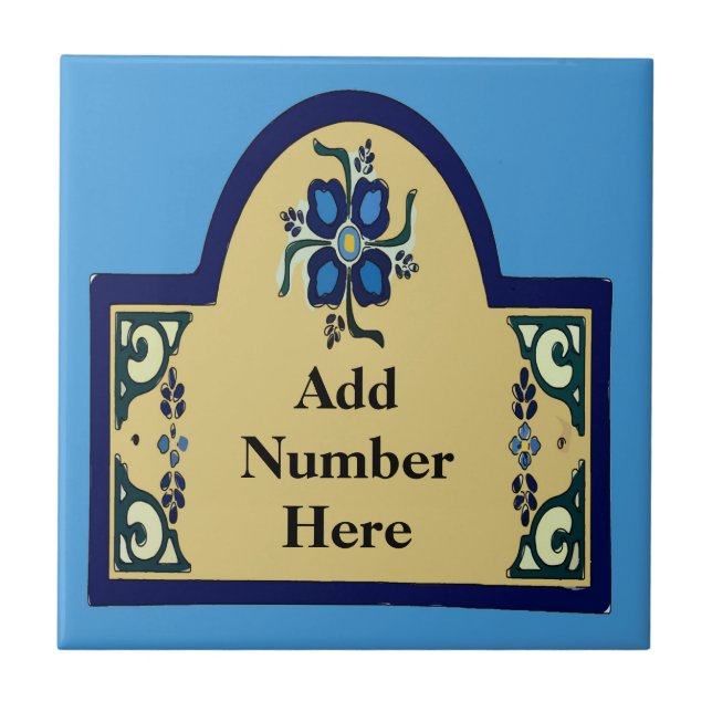 Cerâmica Números de Casa Alterar Azulejo de Texto (Frente)