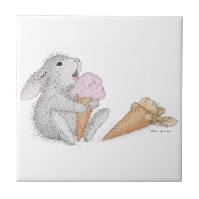 Cerâmica O azulejo de HappyHoppers® (Frente)