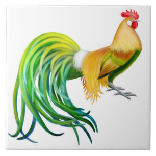 Cerâmica O azulejo do galo de Phoenix