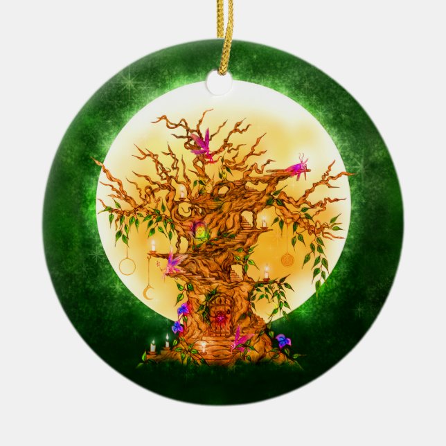 Cerâmica O Encantado Ornamento de Árvore de Feira de Feira (Frente)