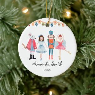 Cerâmica O meu ornamento de Nutcracker Ballerina de Natal d