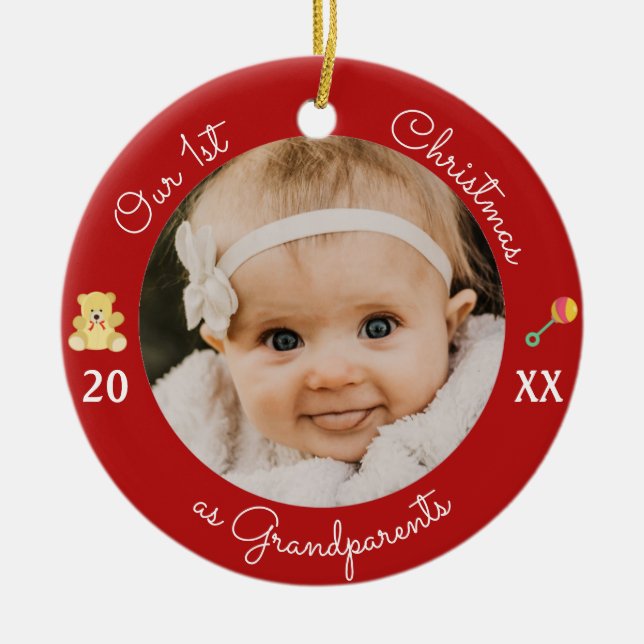 Cerâmica O nosso Natal de 1rua como Ornamento Fotográfico d (Frente)
