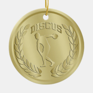 Cerâmica O ouro do atirador de disco tonificou o ornamento