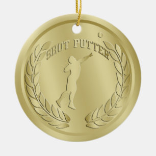 Cerâmica O ouro do Putter de tiro tonificou o ornamento da
