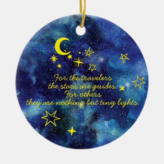 Cerâmica O pequeno PRINCE e o ornamento de estrelas (Frente)