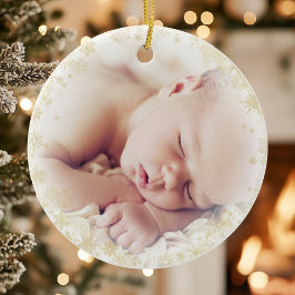 Cerâmica O Primeiro Ornamento de Natal do Bebê Recém-nascid