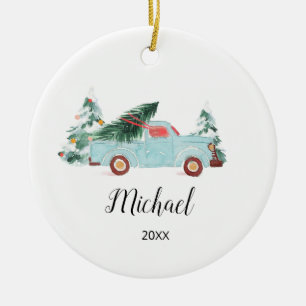 Cerâmica O Primeiro Ornamento de Natal do Truck Baby