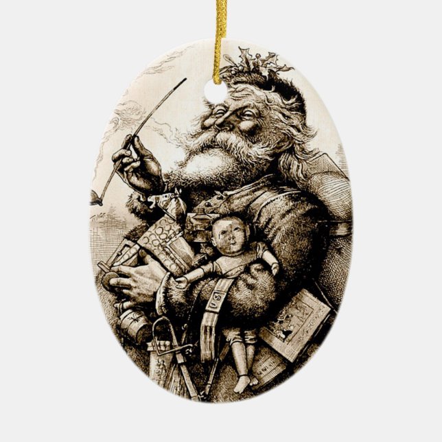Cerâmica O primeiro ornamento de Papai Noel (Frente)