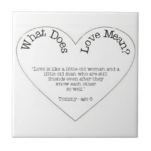 Cerâmica O que o amor significa - Azulejo de mulher e homem