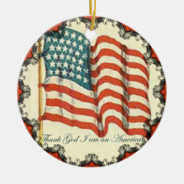 Cerâmica Obrigado Deus Sou Um Ornamento De Bandeira America