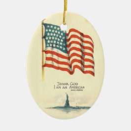 Cerâmica Obrigado Deus Sou Um Ornamento De Bandeira America