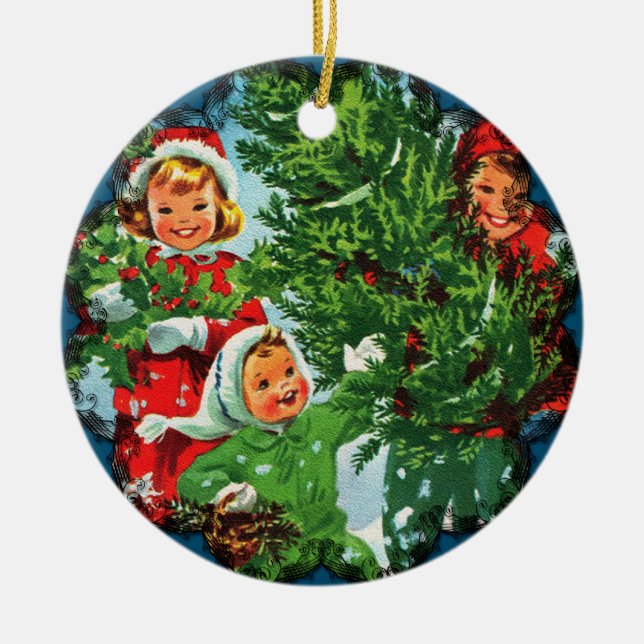 Cerâmica Obtendo O Ornamento Da Árvore De Natal (Frente)