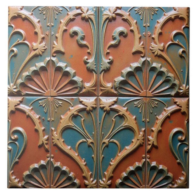 Cerâmica Oitavado de Azulejo Deco (Frente)