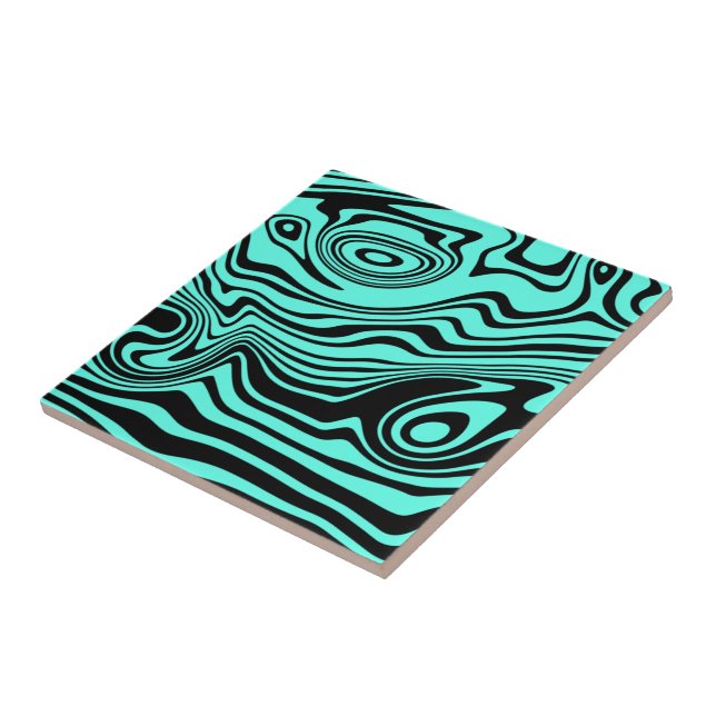 Cerâmica Ondas de Azulejo cerâmico turquesa - Escolher Core (Lateral)