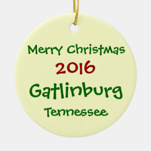 Cerâmica ORNAMENTO 2016 do FELIZ NATAL de Gatlinburg