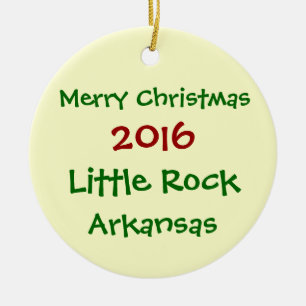 CERÂMICA ORNAMENTO 2016 DO FELIZ NATAL DE LITTLE ROCK
