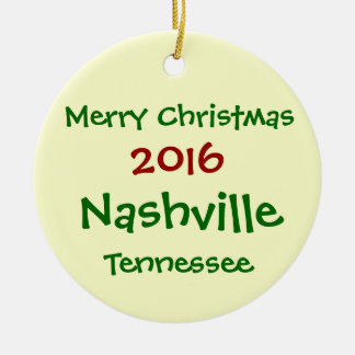 Cerâmica ORNAMENTO 2016 do FELIZ NATAL de Nashville