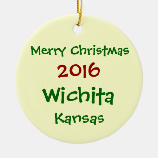 CERÂMICA ORNAMENTO 2016 NOVO DO FELIZ NATAL DE WICHITA