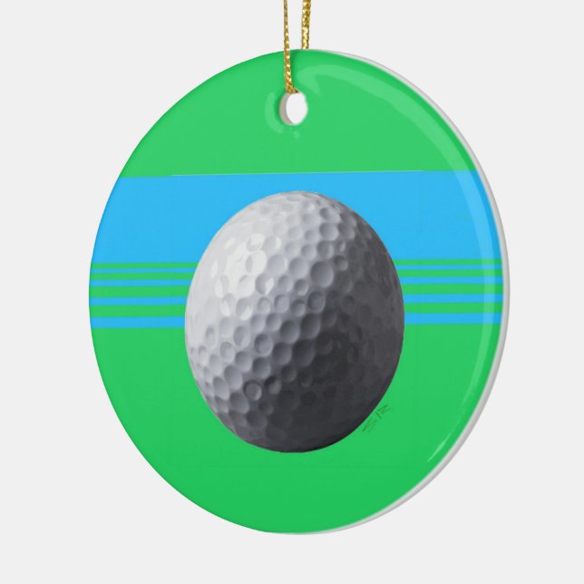 Cerâmica Ornamento à volta de Golf Ball (Esquerda)