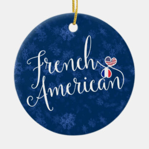 Cerâmica Ornamento americano francês da árvore de Natal,