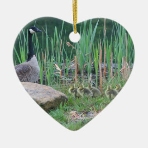 Cerâmica Ornamento Animal De Bebês De Ganso Do Canadá