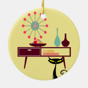 Cerâmica Ornamento atômico do gato do pulso de disparo de