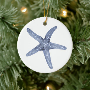 Cerâmica Ornamento azul de cor aquática de Starfish
