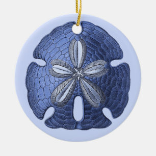 Cerâmica Ornamento azul do dólar de areia