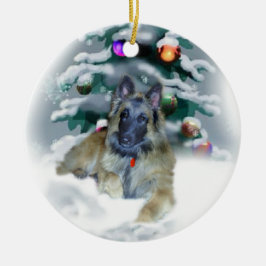 Cerâmica Ornamento Belga de Presentes de Natal Tervuren