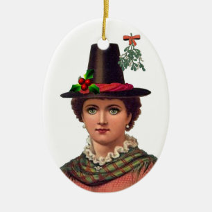 Cerâmica Ornamento bonito da menina de Galês