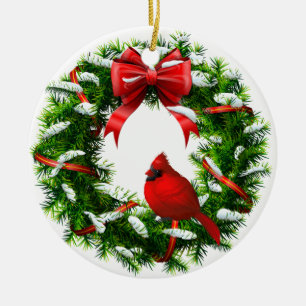 Cerâmica Ornamento Cardinal de Natal