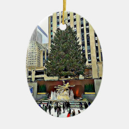 Cerâmica Ornamento Center da árvore de Natal de Rockefeller