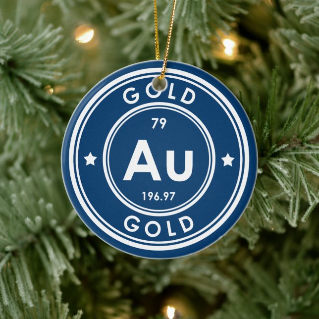 Cerâmica Ornamento Cerâmico Azul de Elemento Dourado (Árvore)