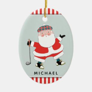 Cerâmica ornamento cerâmico colecionável de golfe persona