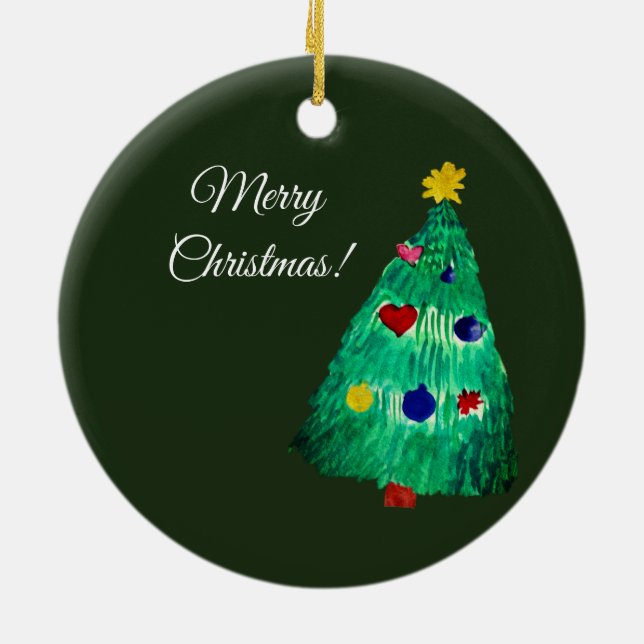 Cerâmica Ornamento Cerâmico da Árvore de Natal (Traseira)