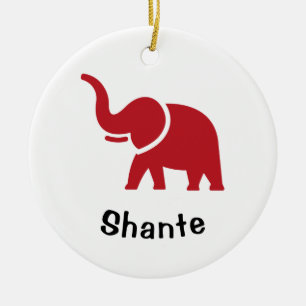 Cerâmica Ornamento Cerâmico da Árvore de Natal de Elefante 