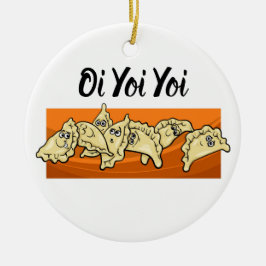 Cerâmica Ornamento cerâmico da árvore de Natal de Varenyky