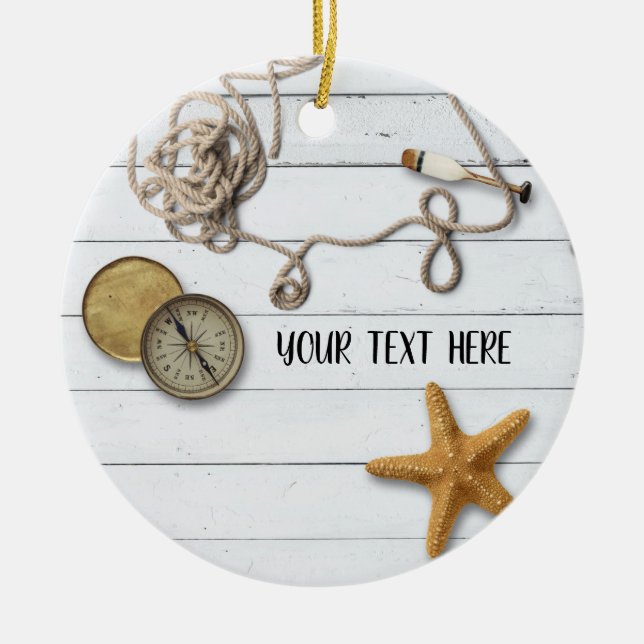 Cerâmica Ornamento cerâmico da casa de praia (Frente)