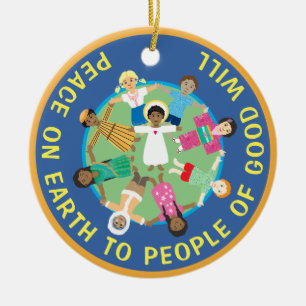 Cerâmica Ornamento Cerâmico da Estrela de Natal e Jesus Paz