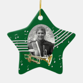 Cerâmica Ornamento Cerâmico da Estrela Verde de Música Trom