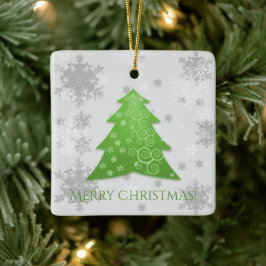 Cerâmica Ornamento cerâmico de Árvore de Natal Festiva Verd