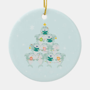 Cerâmica Ornamento cerâmico de árvores de Natal de tubar