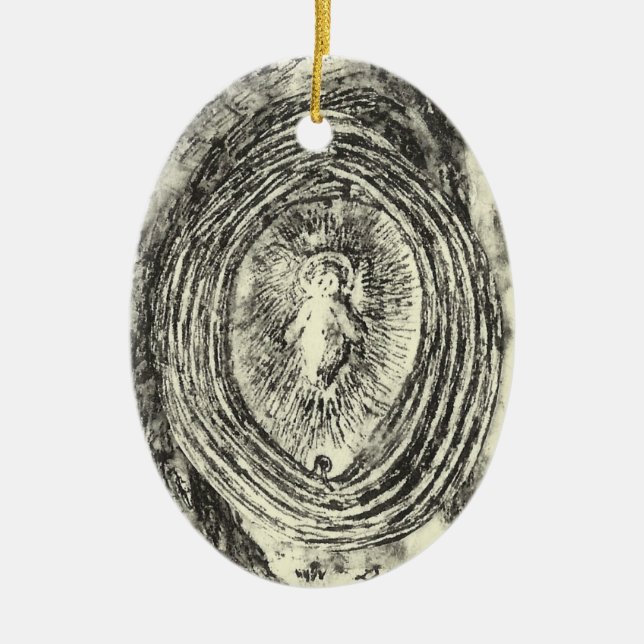 Cerâmica Ornamento Cerâmico de Baby Jesus (Frente)