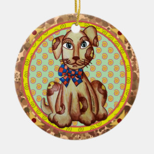 Cerâmica Ornamento Cerâmico de Cães Spud
