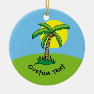 Cerâmica Ornamento Cerâmico de Cartoon em Palm Tree