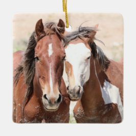 Cerâmica Ornamento Cerâmico de Cavalos Selvagens de Lava-Ar