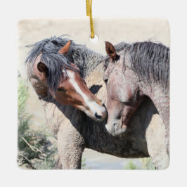 Cerâmica Ornamento Cerâmico de Cavalos Selvagens de Lava-Ar