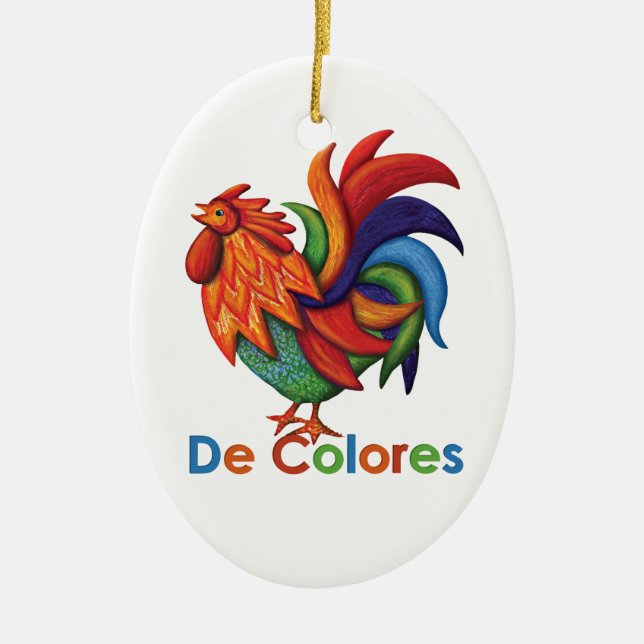 Cerâmica Ornamento cerâmico de De Colores Galo Gallo (Frente)